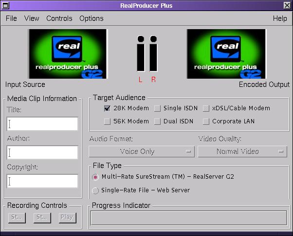 図:RealProducer G2画面